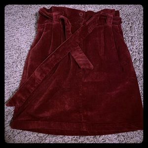 Corduroy maroon skirt